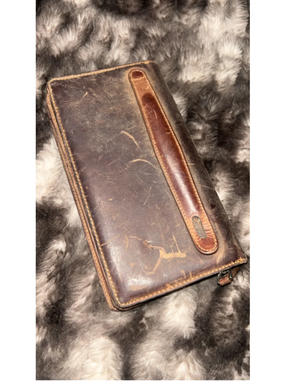 Men's Unbranded Brown Leather Long Wallet One Size